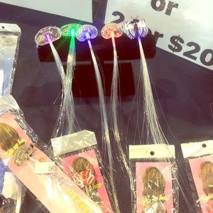 LED  glowing clip-on hair Extantions